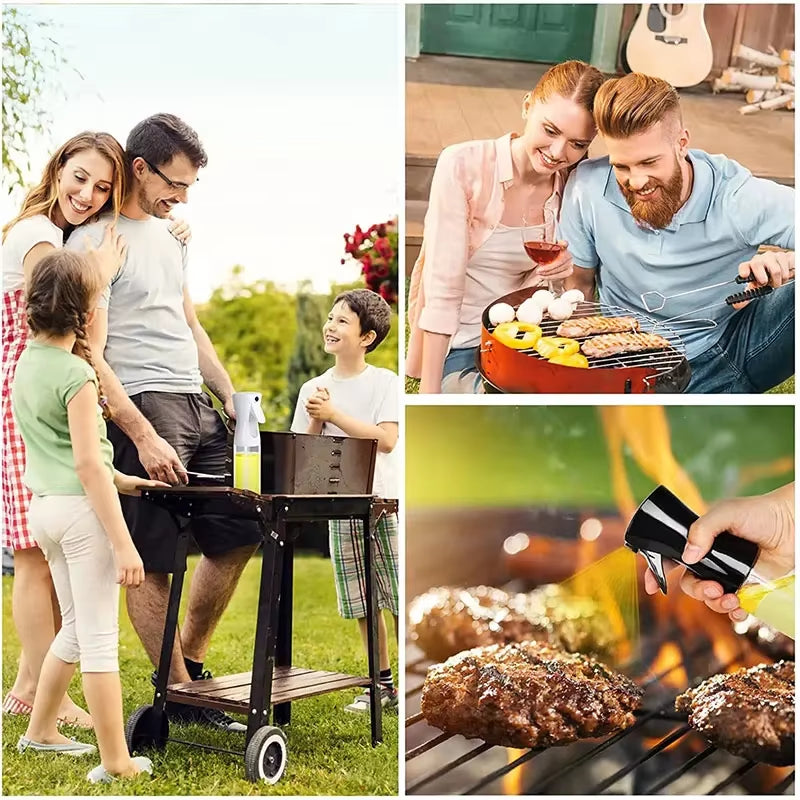 200/300/500Ml Oil Spray Bottle BBQ Cooking Olive Oil Sprayer Kitchen Baking Oil Spray Empty Bottle Vinegar Bottle Oil Brush