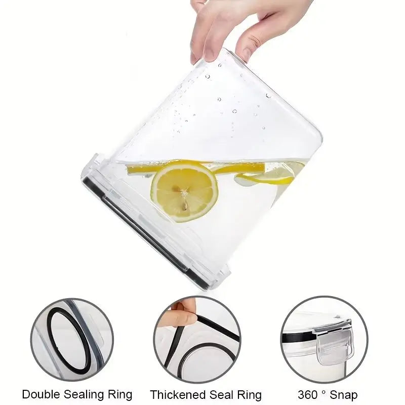 3Pcs/Set 2.5L/4L Grain Sealed Moisture-Proof and Insect Proof Bucket Food Dispenser Kitchen Transparent Storage Box Label